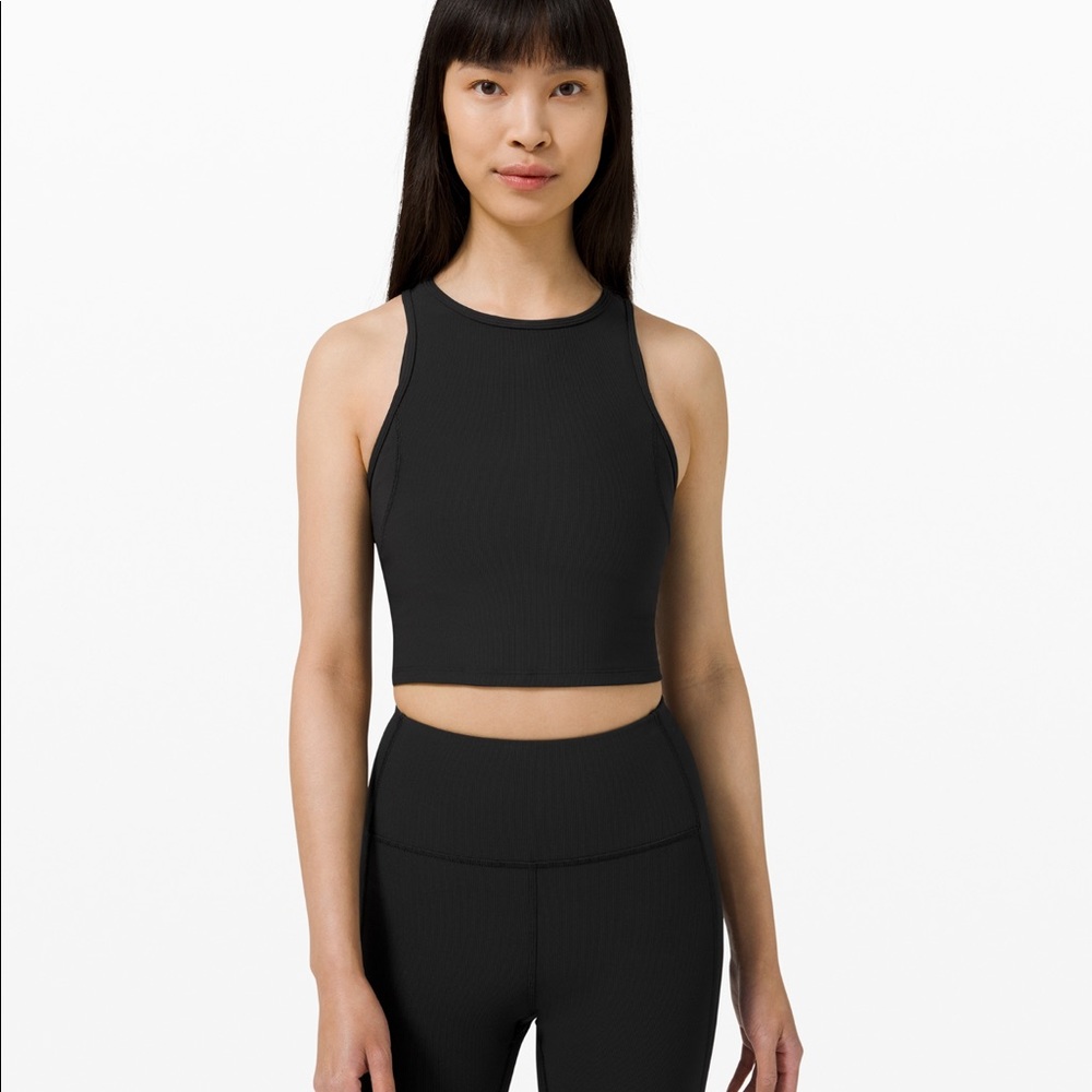 Lululemon Ribbed Contoured Racerback Cropped Tank